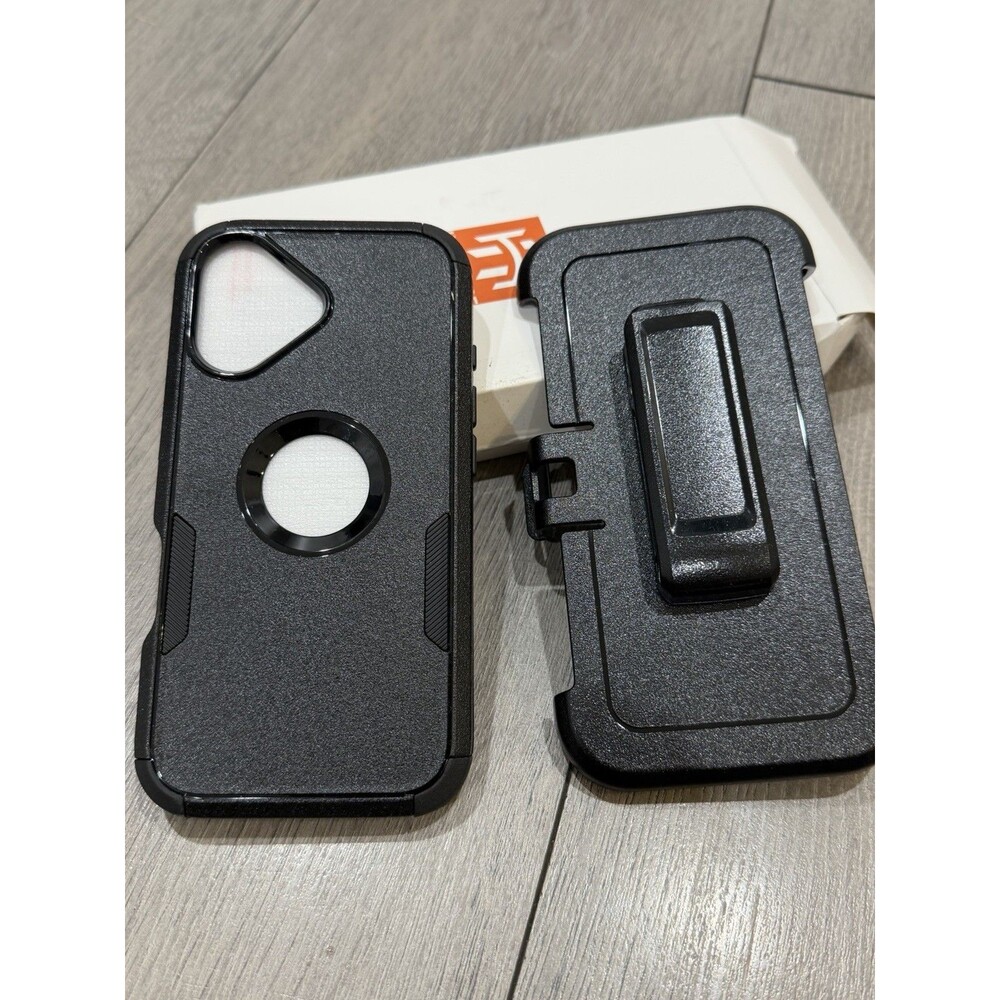 HayyaCase Rugged Case for Apple iPhone 16 6.1” Belt Clip Holster Black Open Box